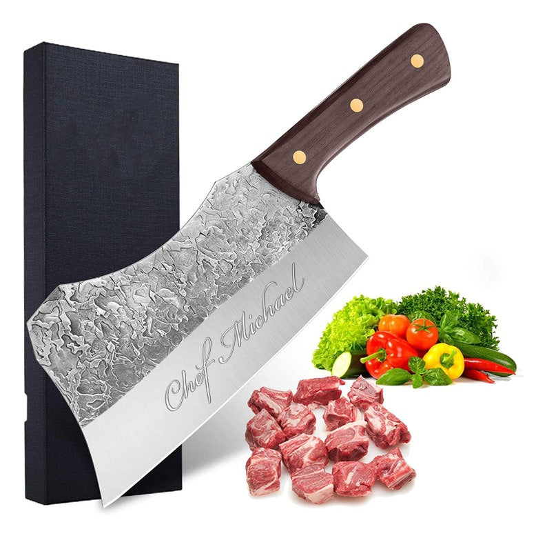 Personalized cleaver chef knife | Handmade Cooking Kitchen knife