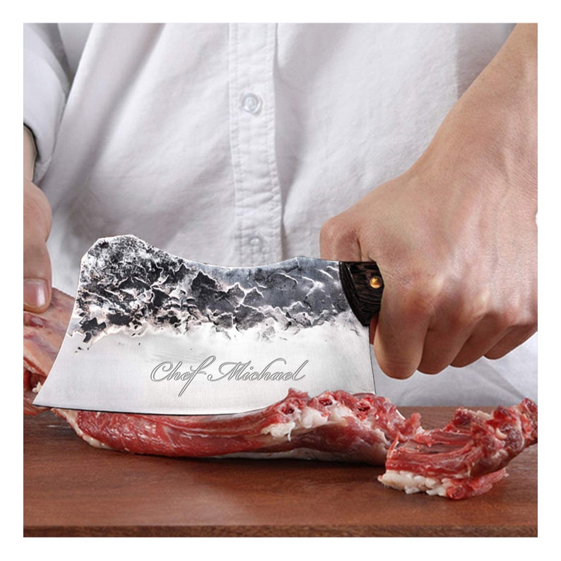 Personalized cleaver chef knife | Handmade Cooking Kitchen knife