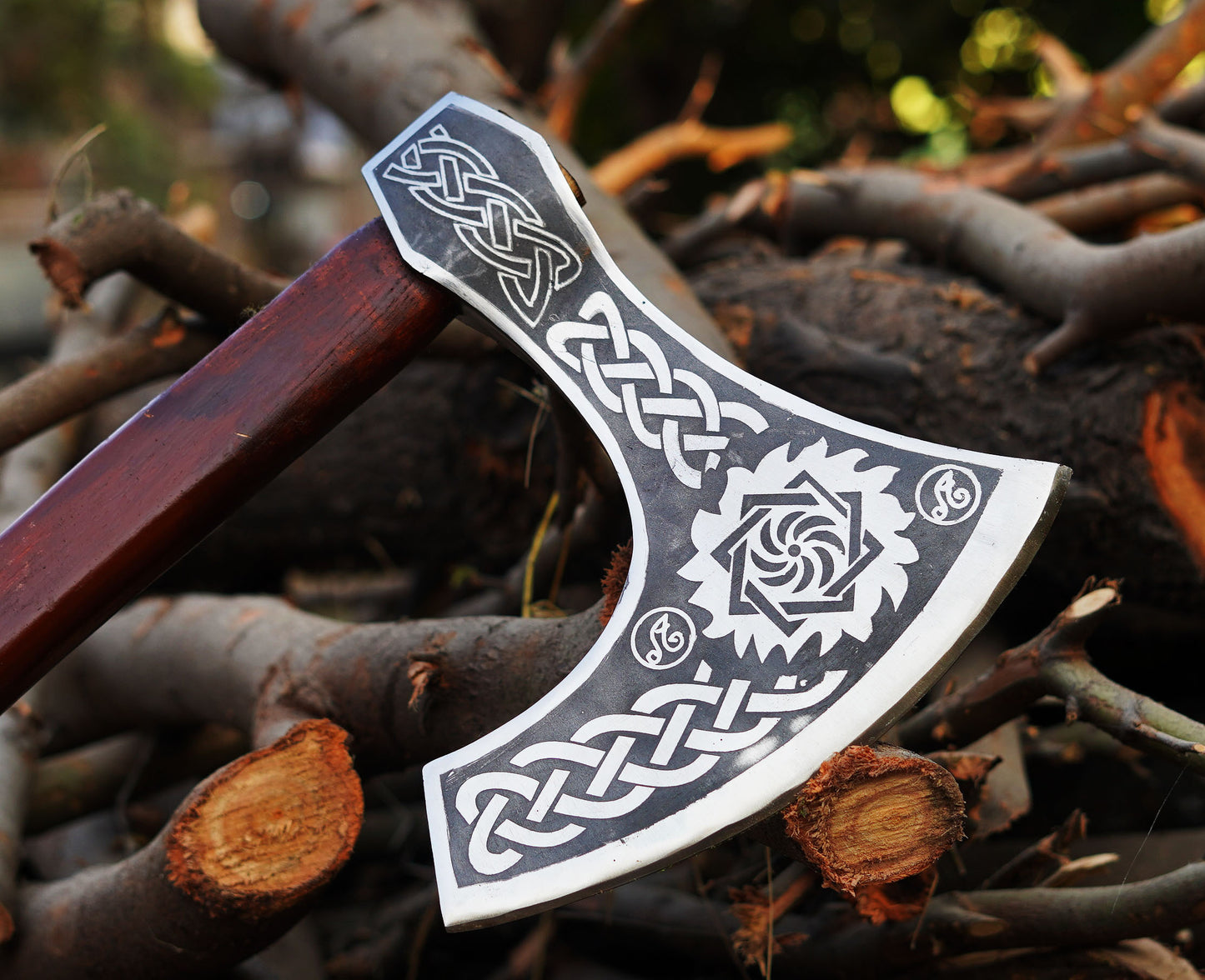 PERSONALISED Viking   Axe with Handmade leather  cover | Best Wedding gift