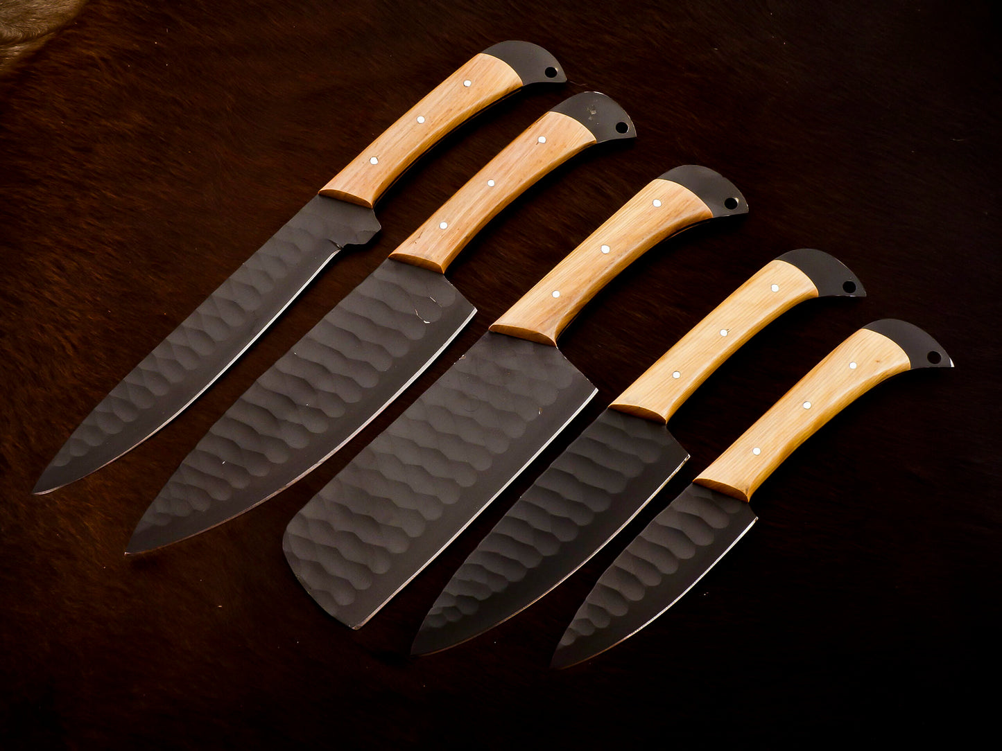 Handmade Carbon Steel Chef set Of 5pcs - Best gift for father