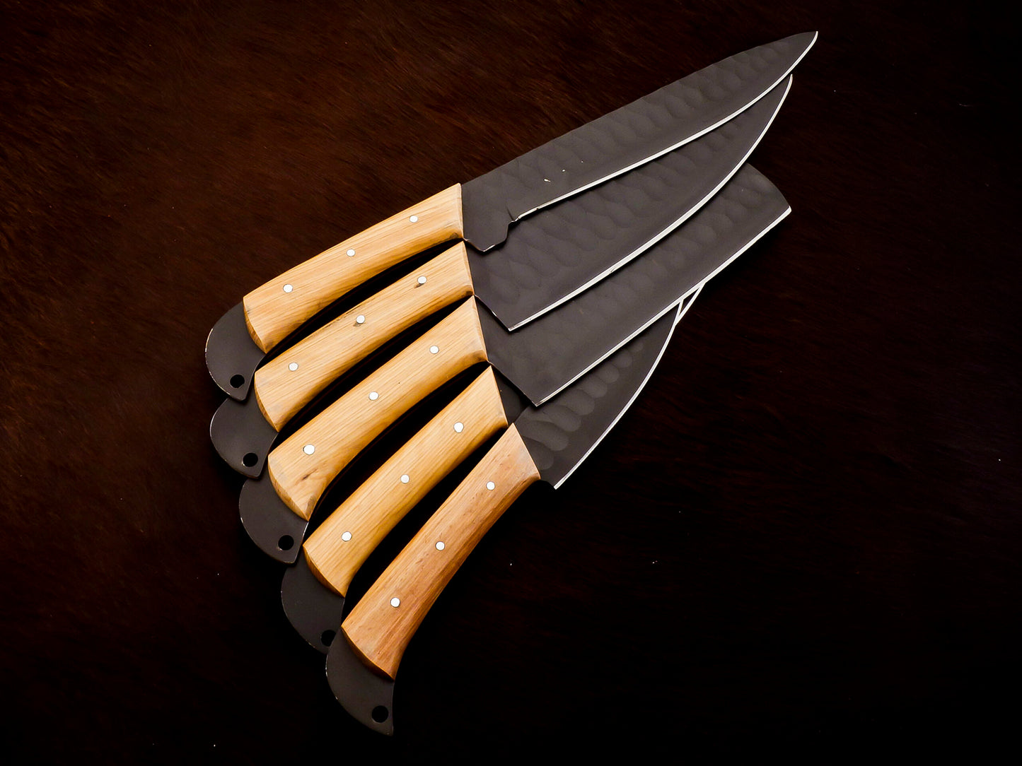 Handmade Carbon Steel Chef set Of 5pcs - Best gift for father