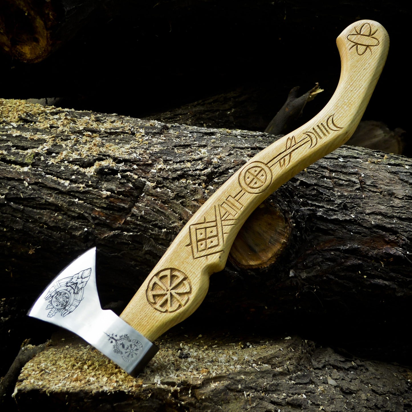 High corban Steel Axe with Handmade leather cover | Best Wedding Gift