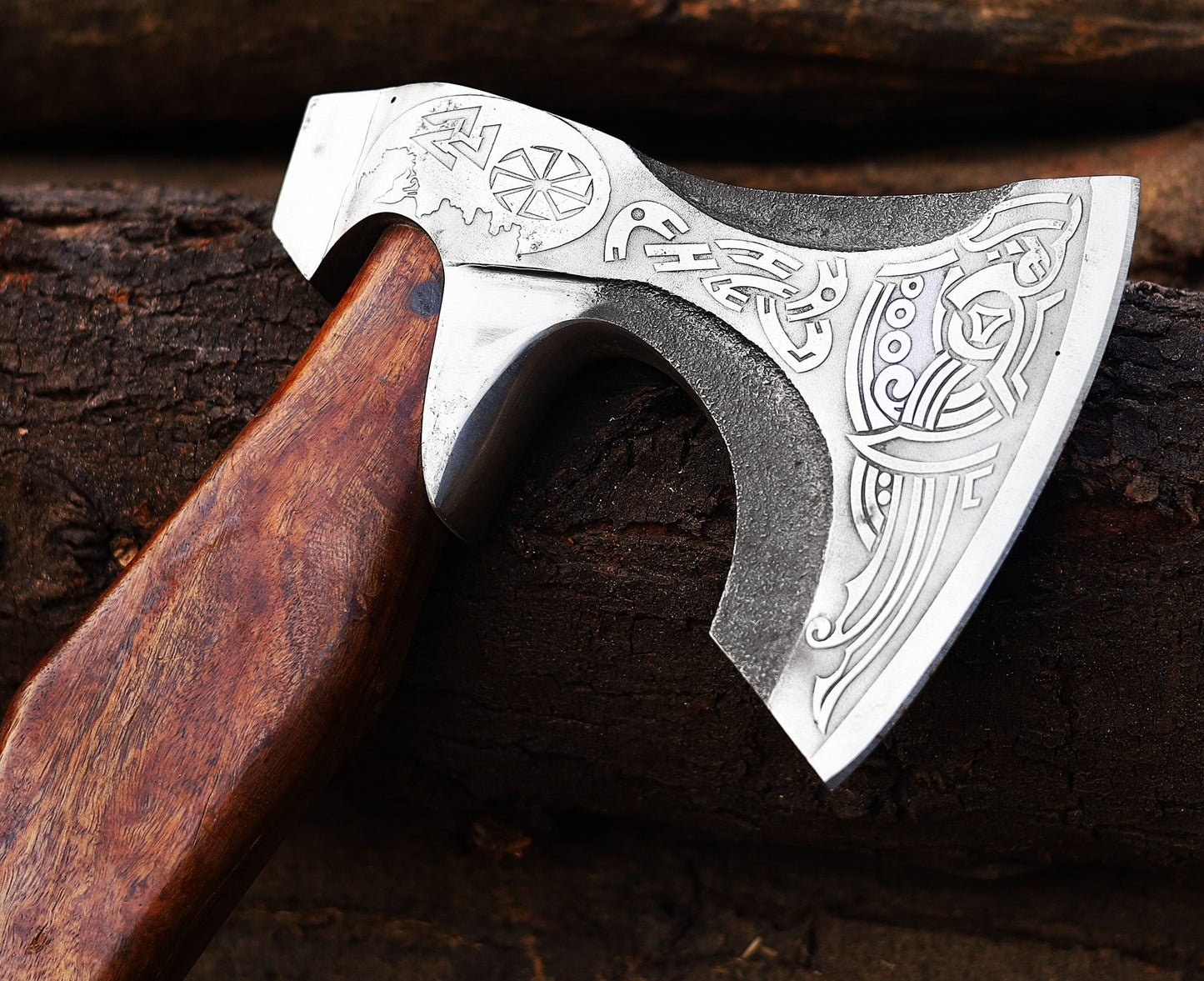 PERSONALISED Steel Axe with Handmade leather cover | Best Christmas Gift