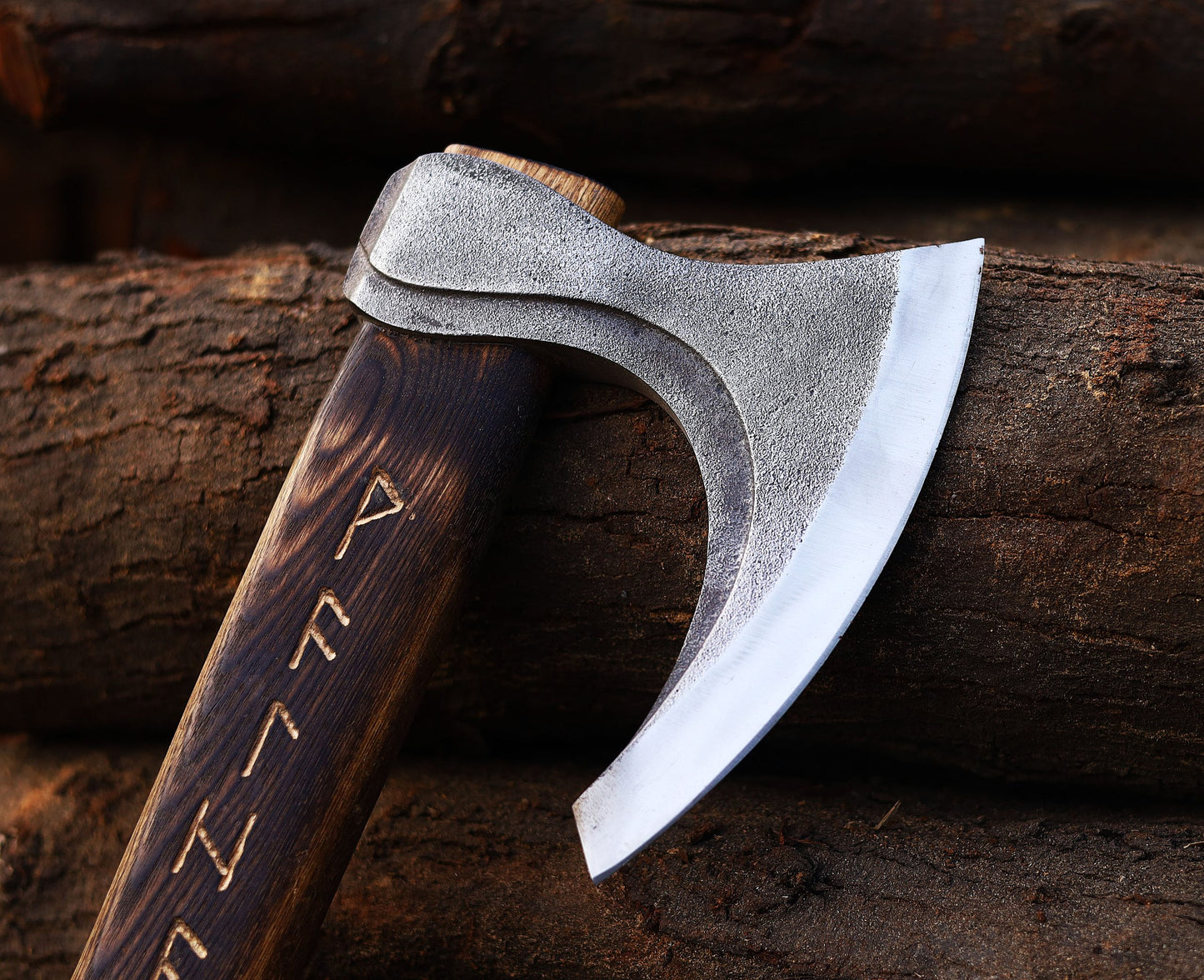 PERSONALISED Viking Axe with Handmade leather cover | Best Hunting Gift