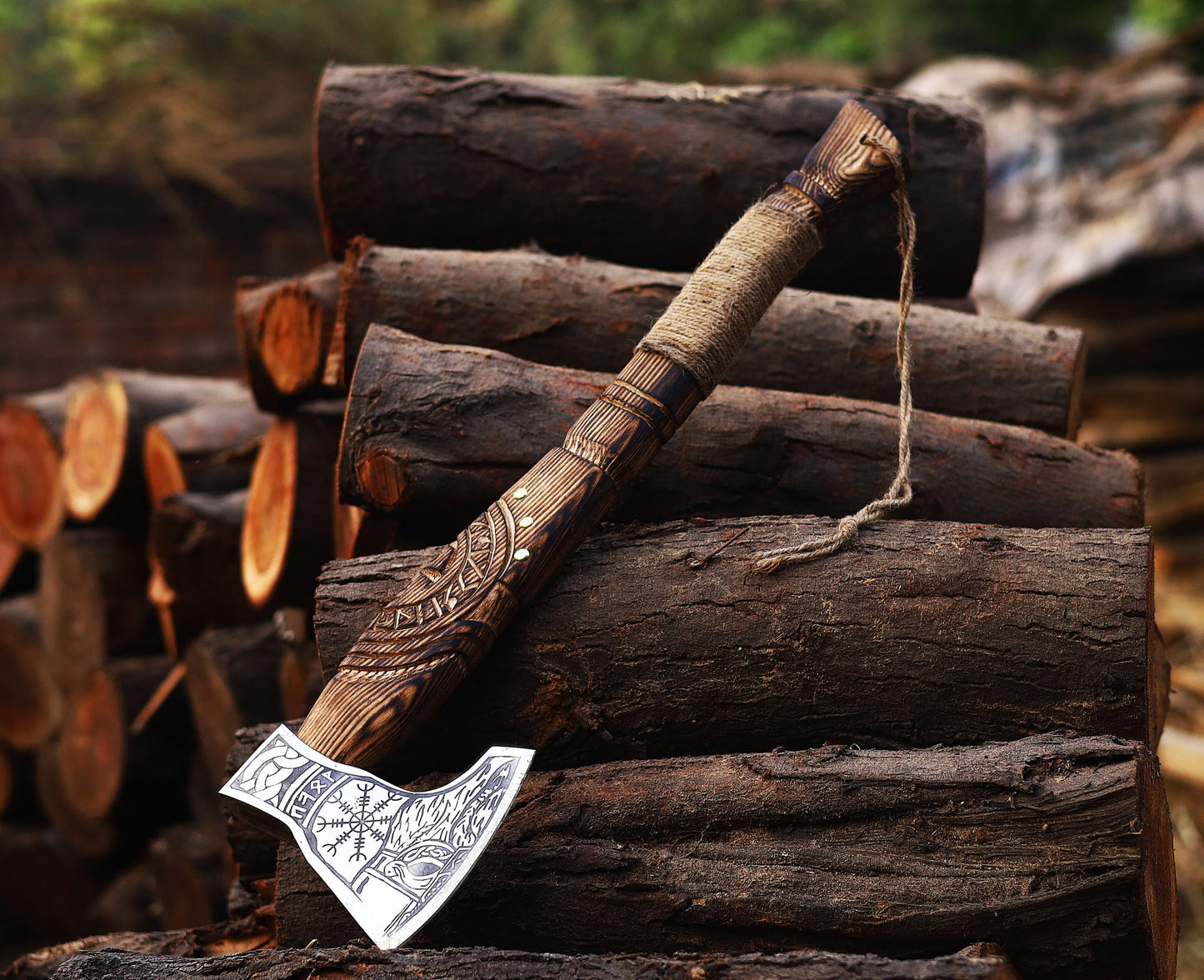 PERSONALISED Viking   Axe with leather  cover | Best Wedding gift