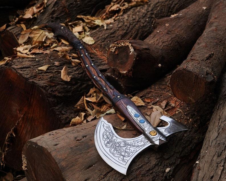 Unique Engraved Handmade GOW Axe | Best Handmade Gift for men Birthday