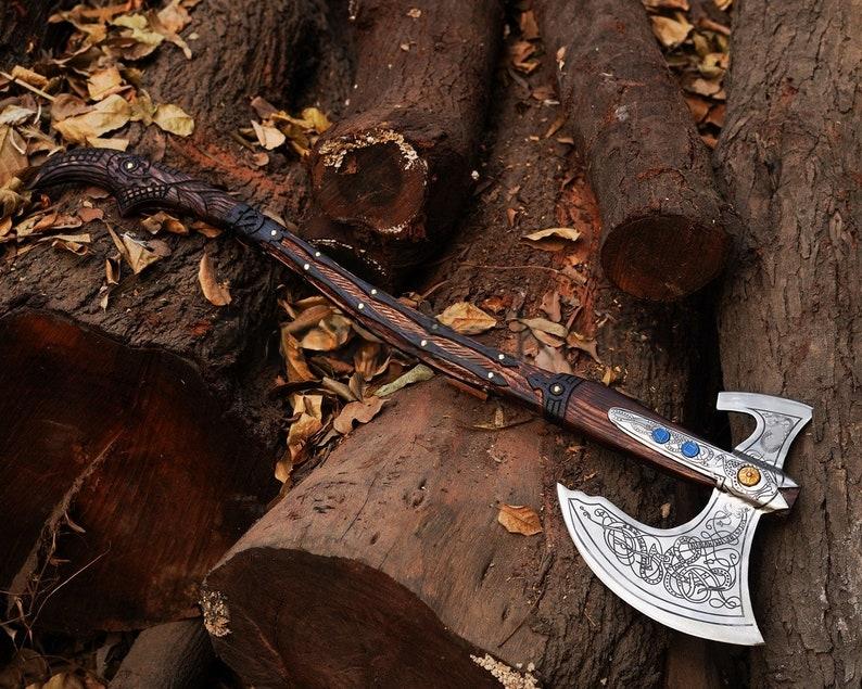 Unique Engraved Handmade GOW Axe | Best Handmade Gift for men Birthday