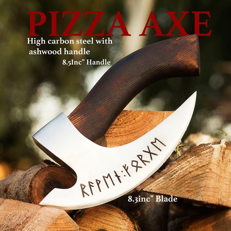 Handmade Viking axe forged steel Norse weapon
