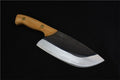 Fully handmade cleaver knife with sharp high carbon steel blade and strong full tang design for heavy duty use
