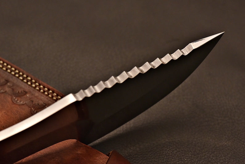 Handmade 1095 Steel Tracker Knife With Leather Sheath | Best Hunting knife