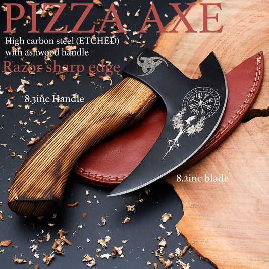 Engraved Luxury Pizza Cutter with leather cover | Best Gift for father