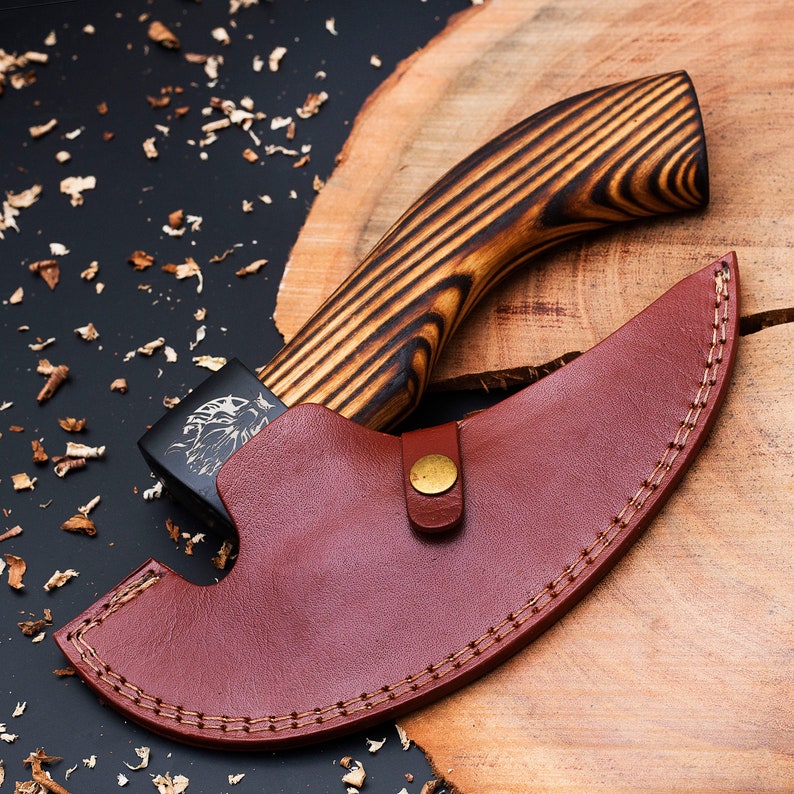 Engraved Royal Pizza Axe with leather cover | Best Gift for son