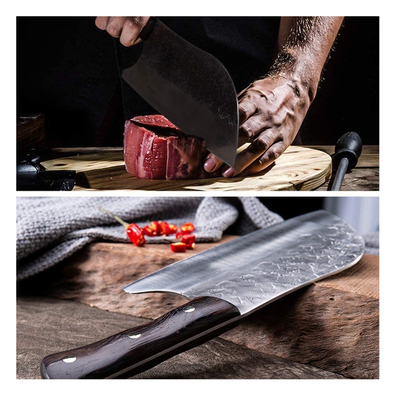 Personalized SERBIAN CHEF KNIFE with leather cover | Best wedding gifts