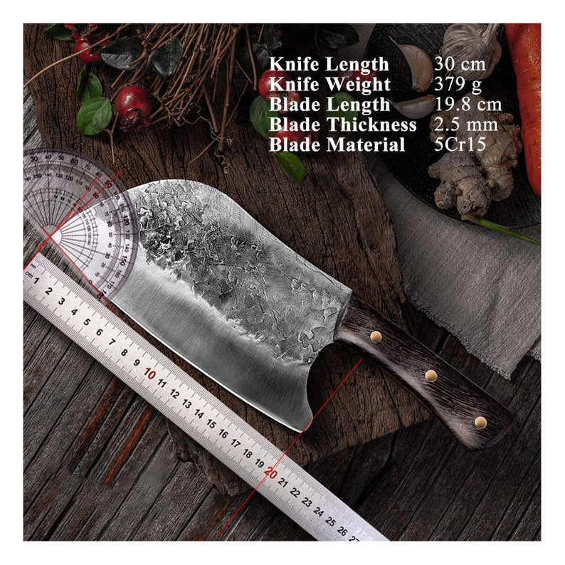 Personalized SERBIAN CHEF KNIFE with leather cover | Best wedding gifts