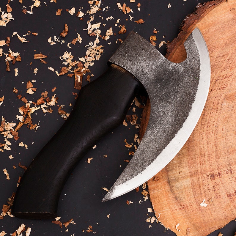 Hand forged Pizza Axe with leather cover  | Best men  Gifts