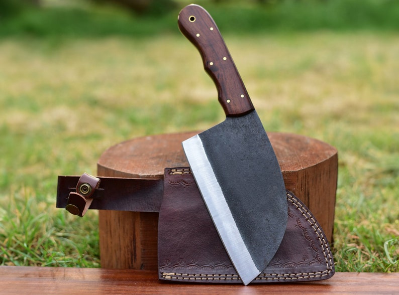 Handmade corban steel cleaver knife | Best men gifts