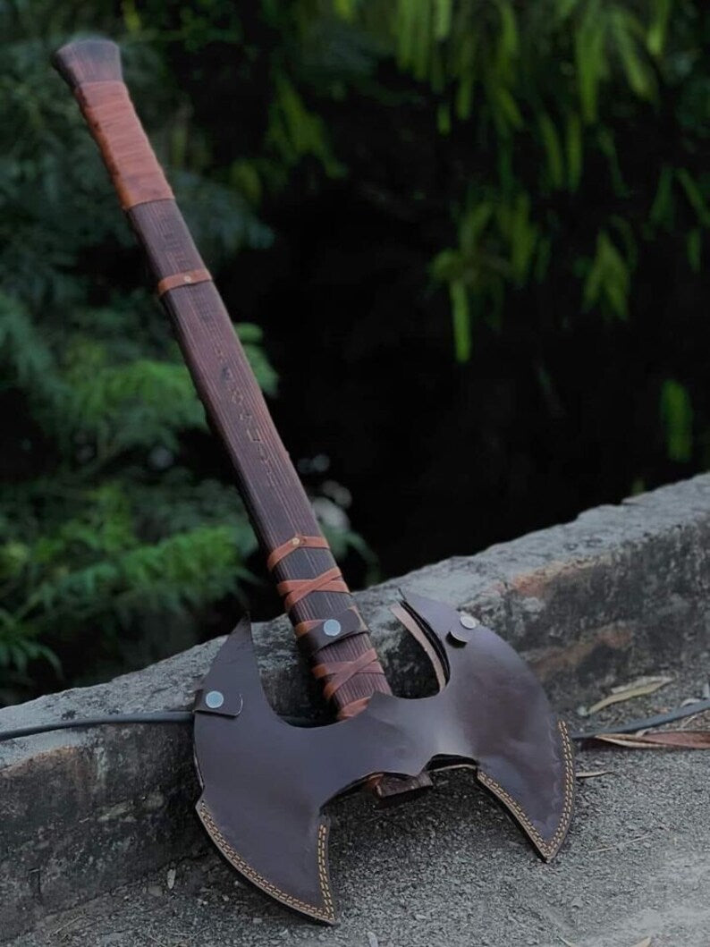 Custom Hand forged Double headed Vikings axe | Best Christmas gift