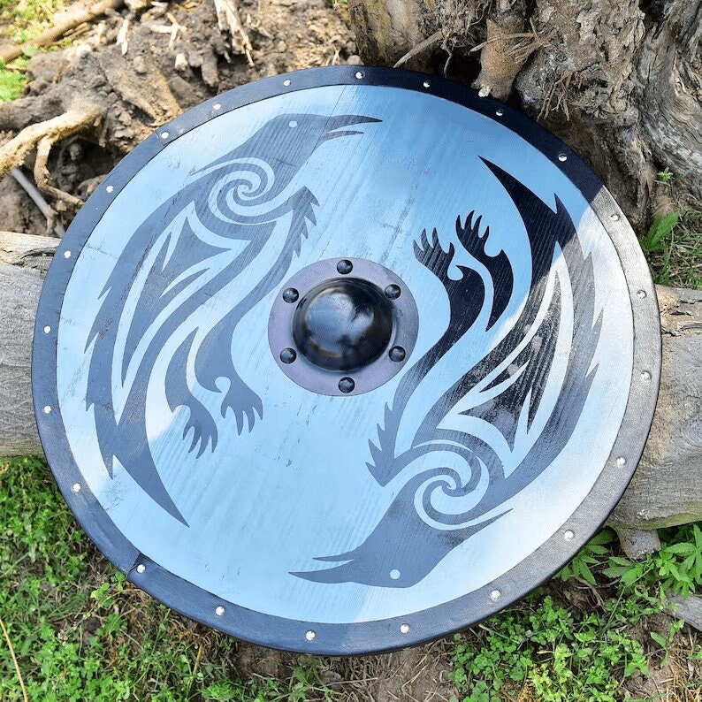 Custom Viking Shield | Unique Painted Viking Shield Gift | Cosplay Shield Birthday Gift  for men