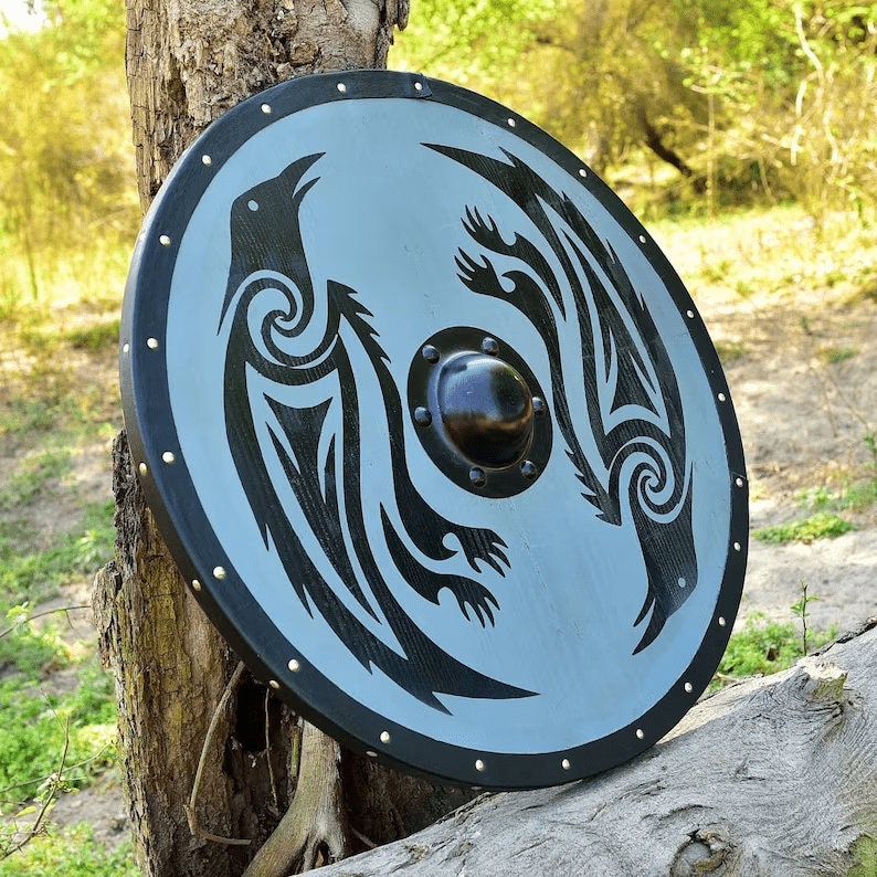 Custom Viking Shield | Unique Painted Viking Shield Gift | Cosplay Shield Birthday Gift  for men