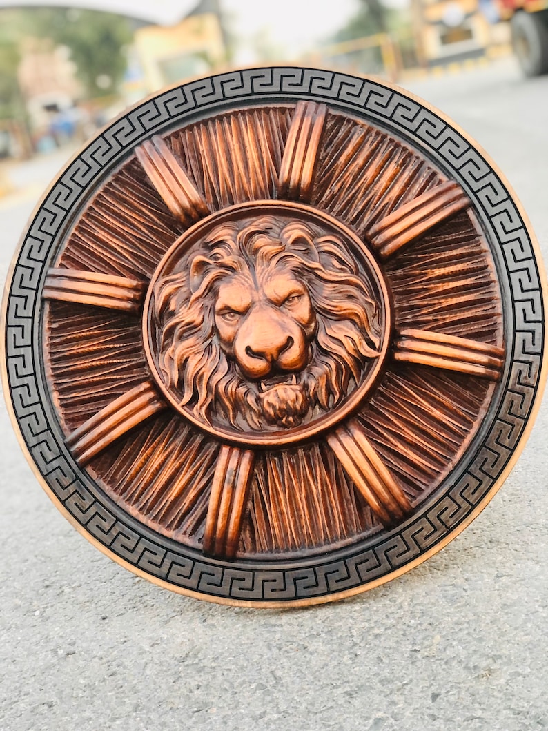 Medieval Lion Head Shield | Best For Re-enactments and LARP | Best Christmas Gift