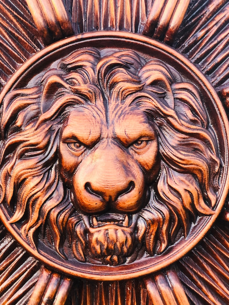 Medieval Lion Head Shield | Best For Re-enactments and LARP | Best Christmas Gift