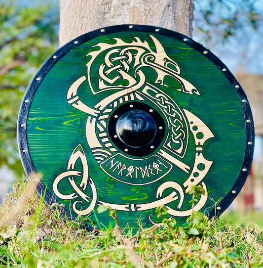 Uhtred Last Kingdom Authentic Shield | Viking Wall Art | Handmade Viking Round Shield