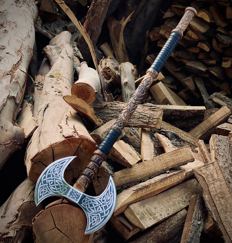 Luxury Engraved Double Bit Axe | Best personalized Gift for father