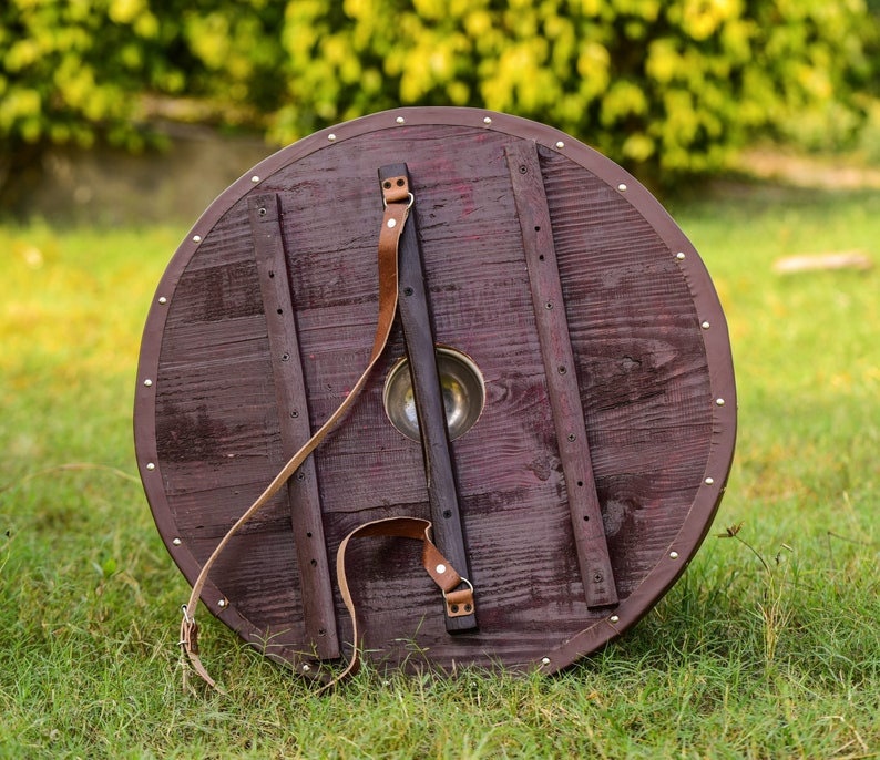 Custom Medieval Viking Shield | Mjolnir Carved Shield |  Best wedding gifts