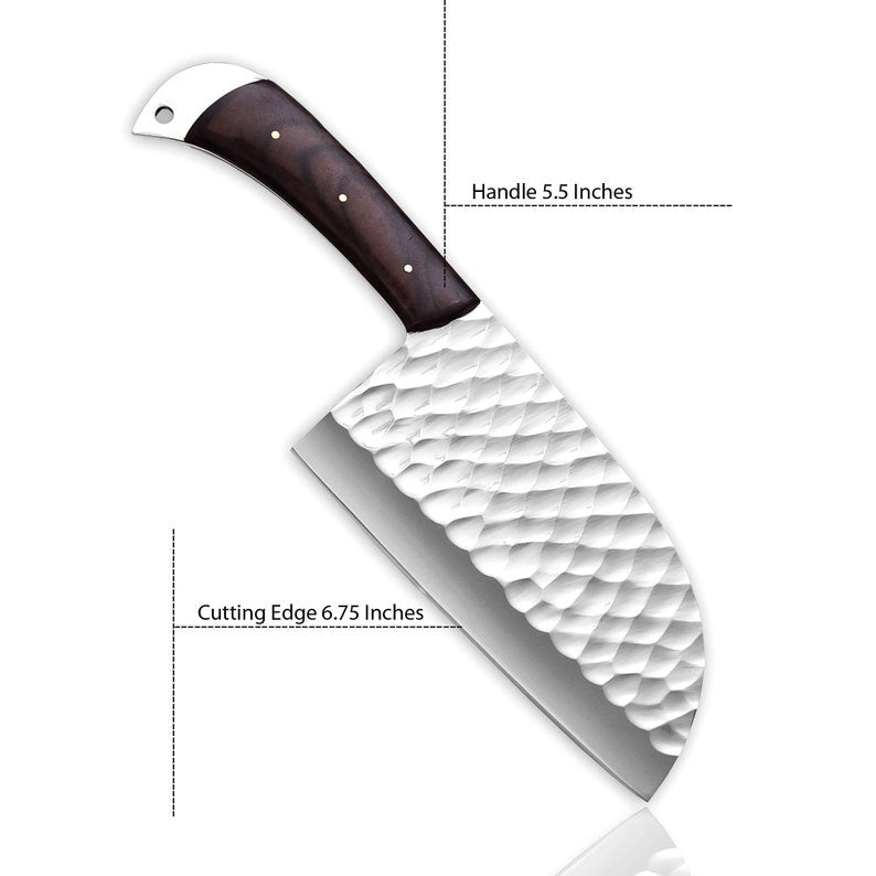 Handmade 12C27 Steel Kitchen Cleaver Chef Knife | Best gift for father