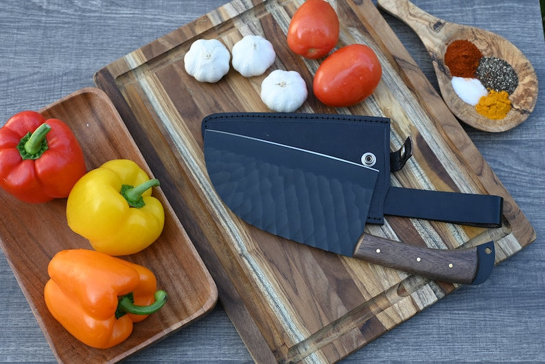 Handmade 12C27 Steel Kitchen Cleaver Chef Knife | Best gift for father