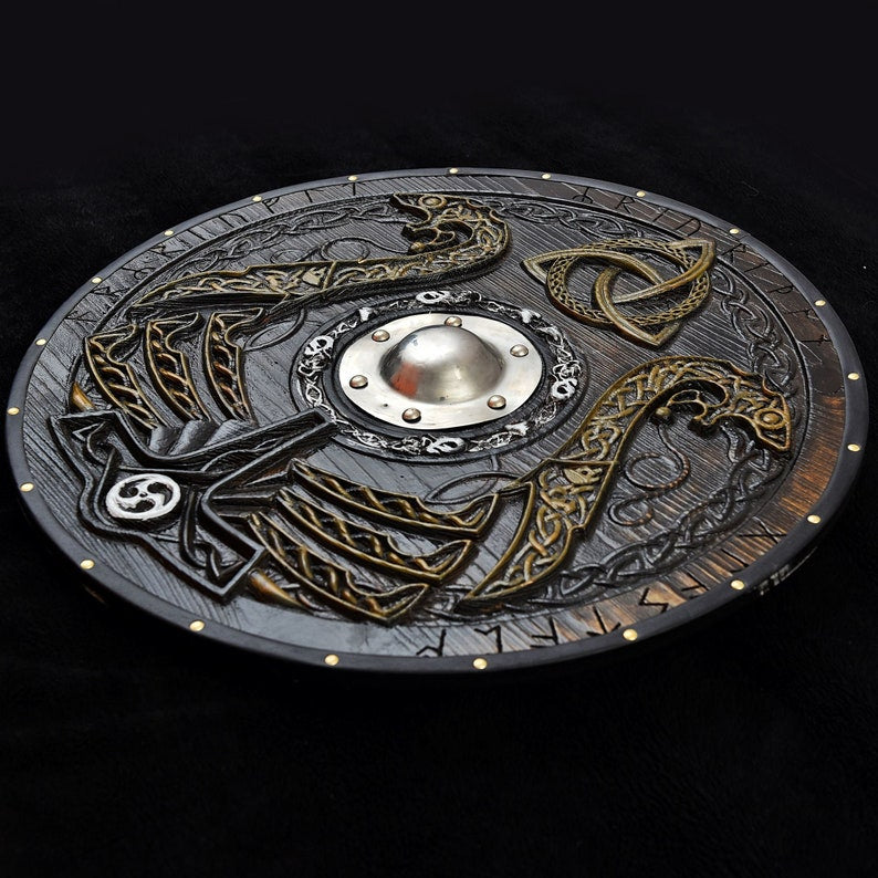 Handcrafted Medieval Round Shield for Wall Décor | Best gift for men