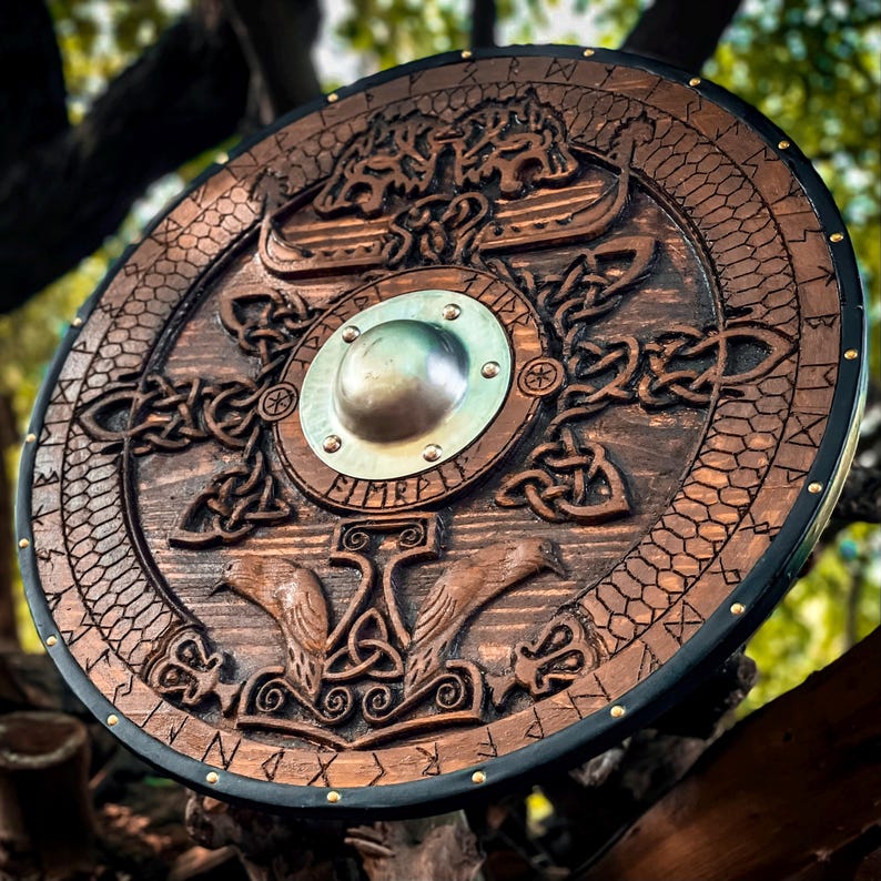 Handmade  Viking shield | Best for Shield wall décor | Best Christmas gift