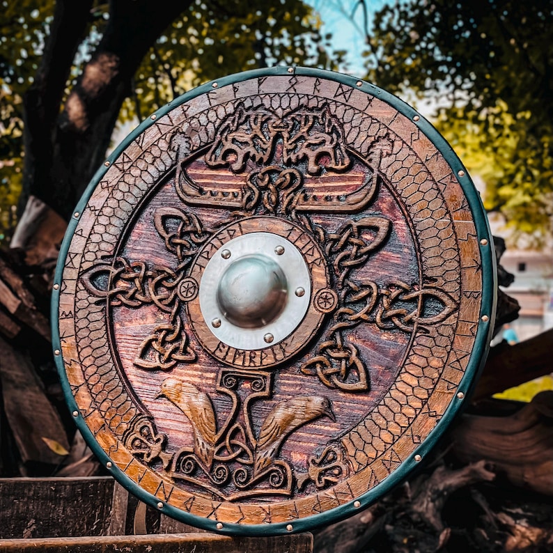 Handmade  Viking shield | Best for Shield wall décor | Best Christmas gift