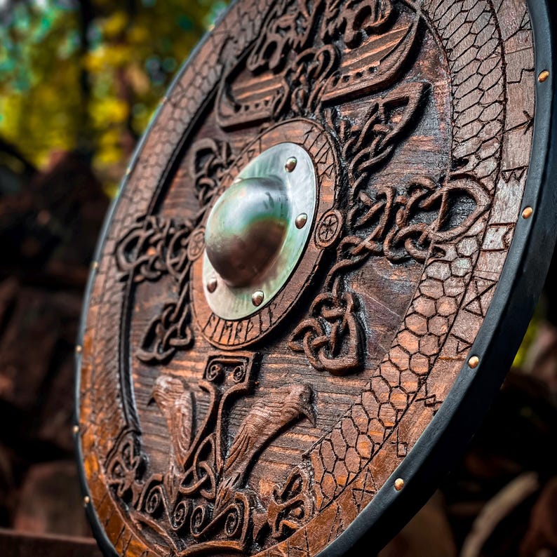 Handmade  Viking shield | Best for Shield wall décor | Best Christmas gift