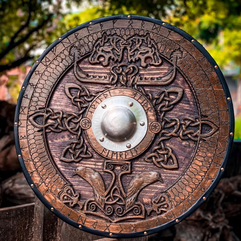 Handmade  Viking shield | Best for Shield wall décor | Best Christmas gift