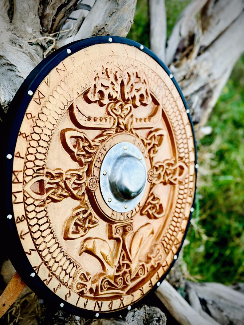 Custom  made Viking shield | Unique design wall deocr shield | Best wedding gift