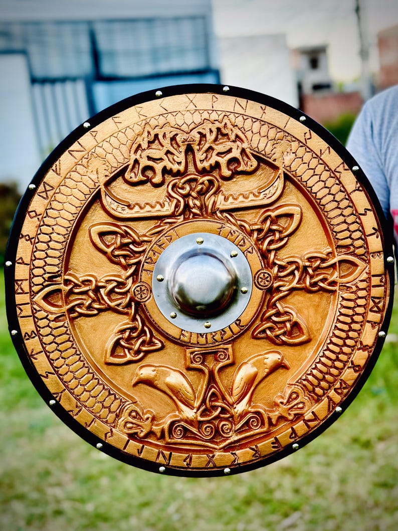 Custom  made Viking shield | Unique design wall deocr shield | Best wedding gift