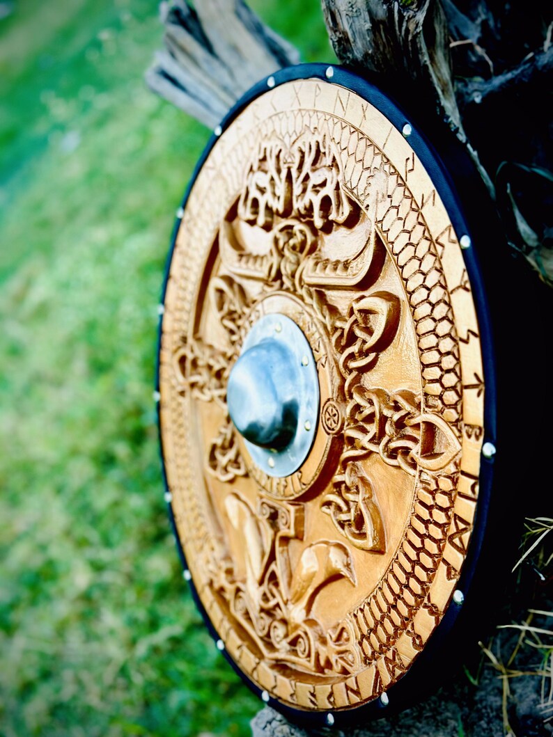 Custom  made Viking shield | Unique design wall deocr shield | Best wedding gift