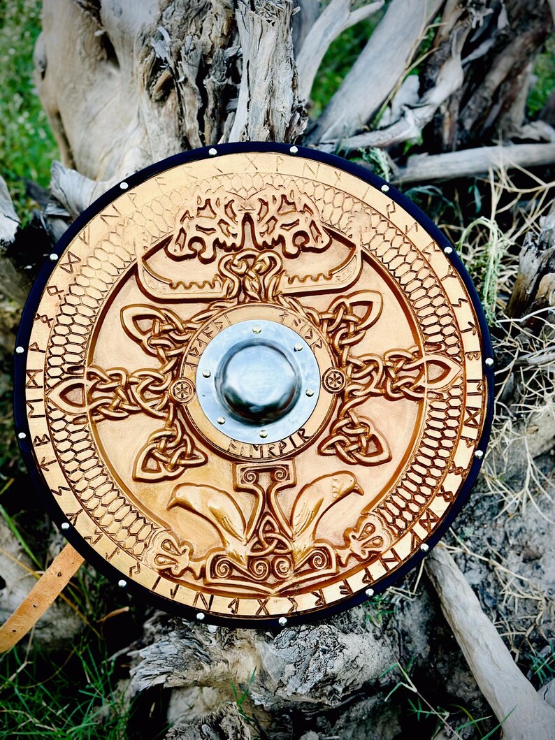 Custom  made Viking shield | Unique design wall deocr shield | Best wedding gift