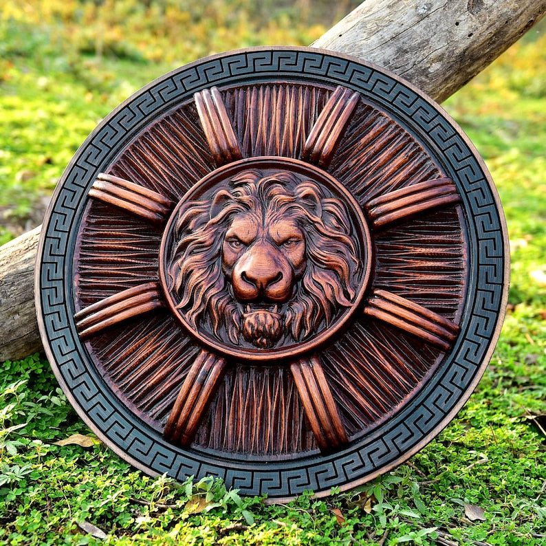 Medieval Lion Head Shield | Best For Re-enactments and LARP | Best Wedding Gift