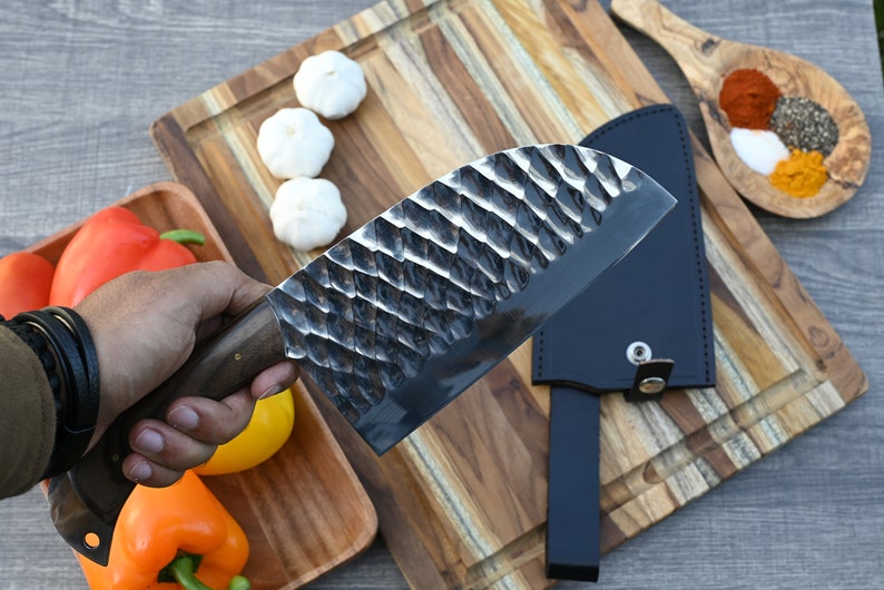 Handmade 12C27 Steel Kitchen Cleaver Chef Knife | Best gift for father