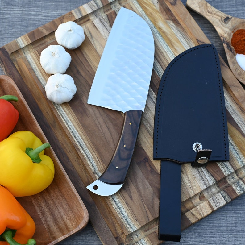 Handmade 12C27 Steel Kitchen Cleaver Chef Knife | Best gift for father