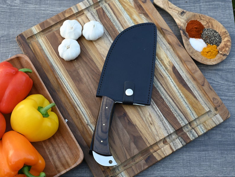 Handmade 12C27 Steel Kitchen Cleaver Chef Knife | Best gift for father