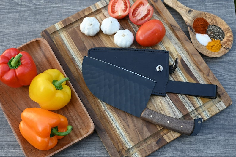 Handmade 12C27 Steel Kitchen Cleaver Chef Knife | Best gift for father