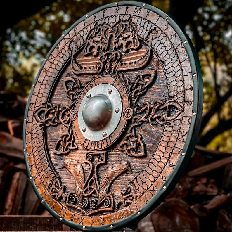 Handmade  Viking shield | Best for Shield wall décor | Best Christmas gift