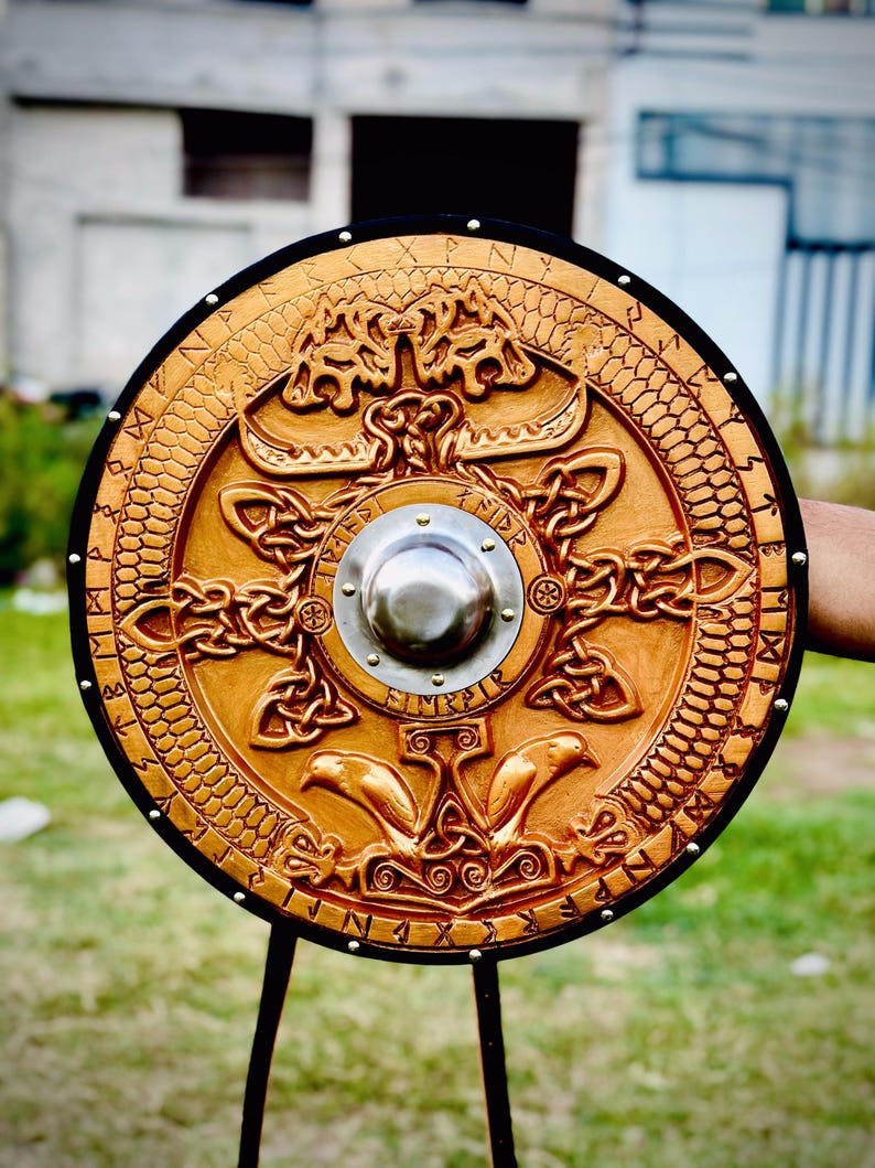 Custom  made Viking shield | Unique design wall deocr shield | Best wedding gift