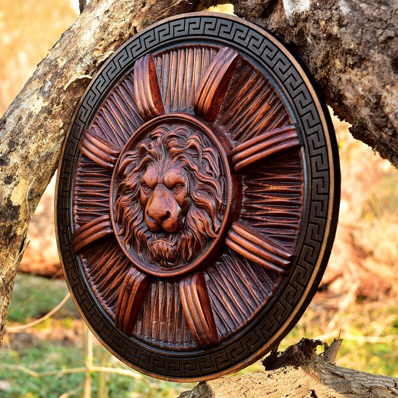 Medieval Lion Head Shield | Best For Re-enactments and LARP | Best Wedding Gift