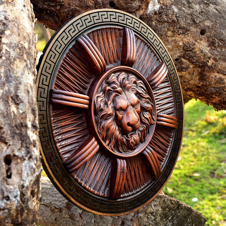 Medieval Lion Head Shield | Best For Re-enactments and LARP | Best Wedding Gift