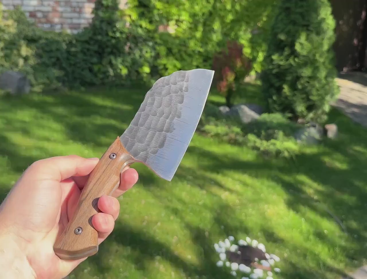 Hand forged Cleaver  knife with leather cover | Best kitchen chef knife